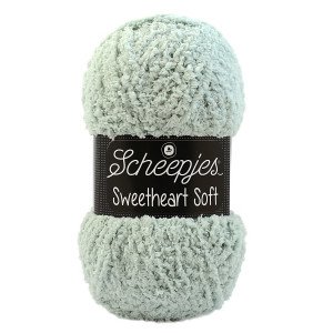 Scheepjes Sweetheart Soft Garn Unicolor 24 Lys Grågrønn