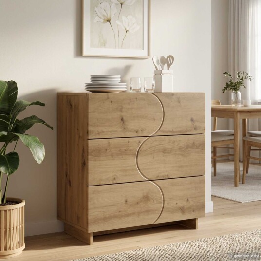 vidaXL Skjenk Artisan eik 70 x 38 x 75 cm Konstruert tre