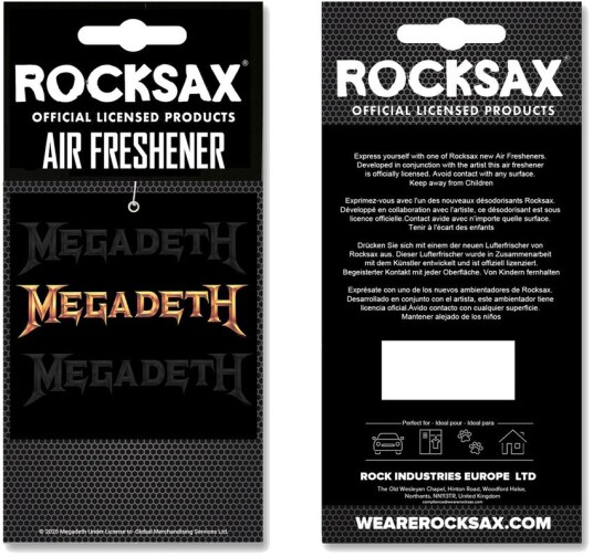 Rocksax Megadeth Logo Air Freshener Vanilla 78990072