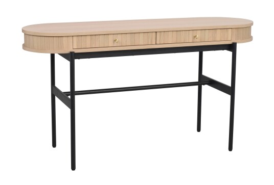 Rowico Home Haddington avlastningsbord Hvitpigmentert eik/svart 142 x 42 cm Hvit