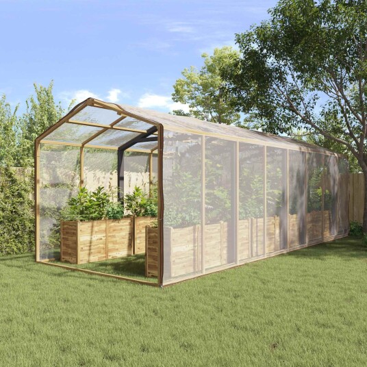 vidaXL Plante Dekke 6 x 6 m PE Gjennomsiktig