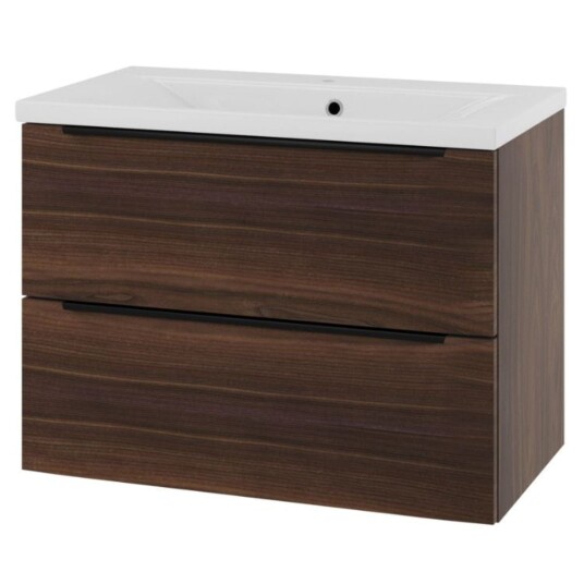 Linn Bad Mari Smal D35cm Servantskap Valnøtt / 80cm LB-127808 Linn Bad Mari Smal D35cm Servantskap Valnøtt / 80cm LB-127808