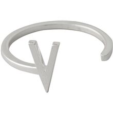 Design Letters Ring Silver A-Z V