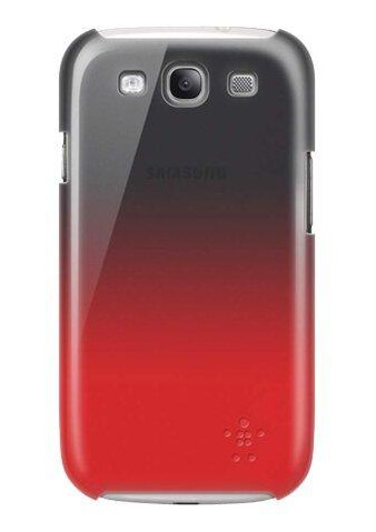 Belkin Shield Fade - Baksidedeksel for mobiltelefon - polykarbonat - svart, rød - for Samsung Galaxy S III