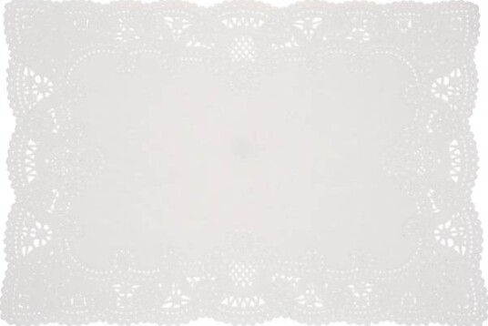 Kakeservietter Rektangulær Hvit 25x36cm Pk/8 