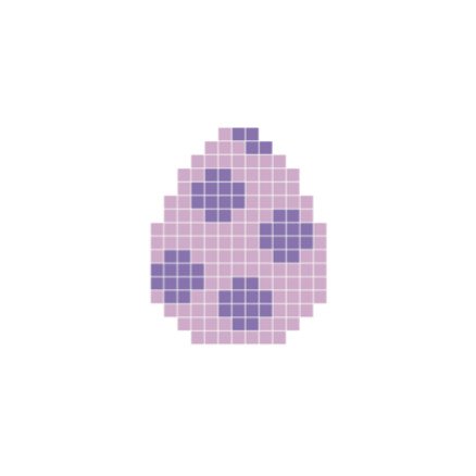 Pixelhobby  Påskeegg Lilla Pixelhobby Påske Perlemønster