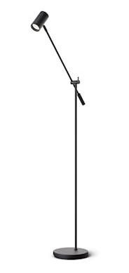 Belid Tyson Gulvlampe Vippearm 136 cm Svart struktur 1696673-03-0 1696679-01-0