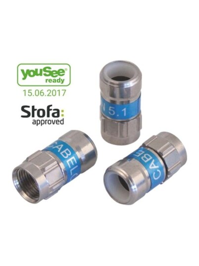 Triax F-self-install connector 5.1 blue for koka 500