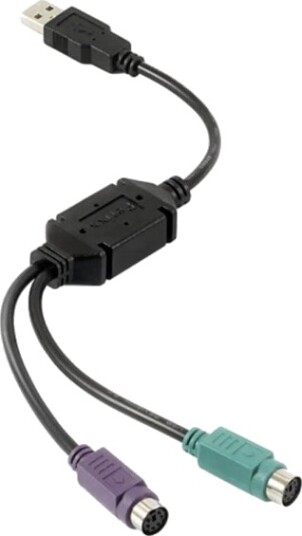 Perixx Usb 2.0 Y-Kabel [1X Usb 2.0 Type-A - 2X Ps/2-Tilkobling] Peripro-401 B 0,15 M
