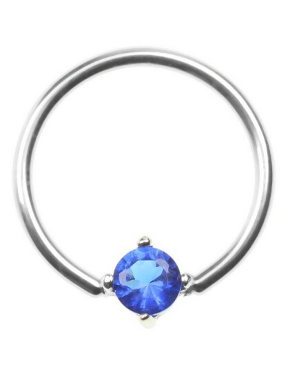 Utgått BCR Piercing med Blå Sten Strl 1.6 x 14 mm med 6 mm kule