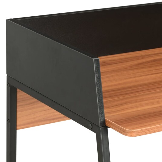 vidaXL Skrivebord svart og brun 90x60x88 cm
