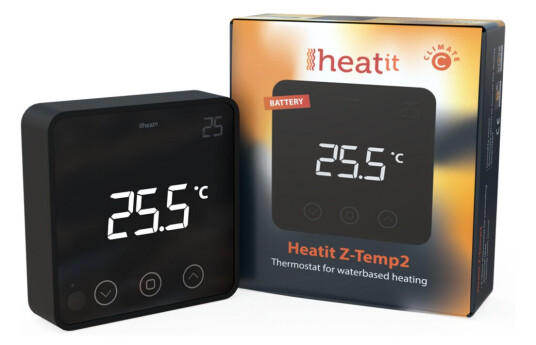 Heatit - Z-Wave - Z-Temp2 Black - 4512667 Heatit - Z-Wave - Z-Temp2 Black - 4512667