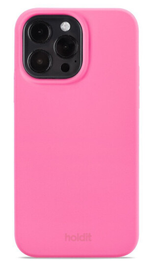 Holdit iPhone 14 Pro Max Soft Touch Silikon Deksel - Bright Pink