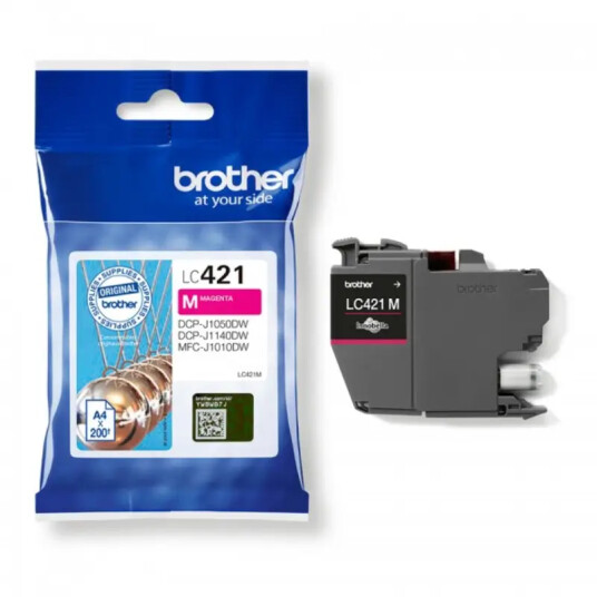 Brother LC 421 M blekkpatron -  Original - Magenta 3,1 ml
