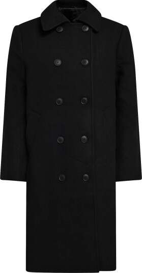 Weekday Gale Woolblend Coat - BLACK DARK - XS