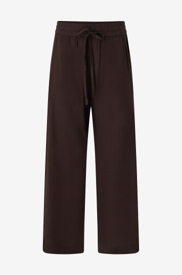 KAFFE Bukser kaMilia Cropped Wide Pants Brun KAFFE Bukser kaMilia Cropped Wide Pants Brun