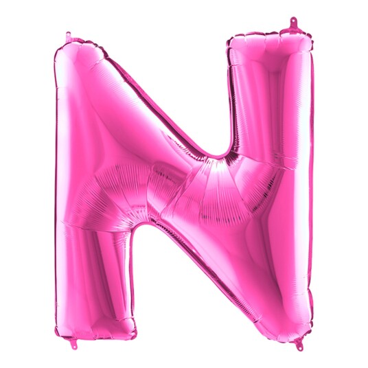 Ballongkungen AB Bokstavballong Rosa - Bokstav N