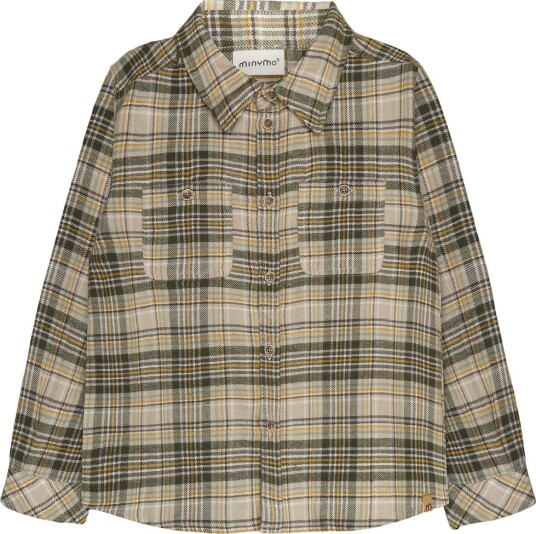 Minymo Shirt Ls Check Grey 128