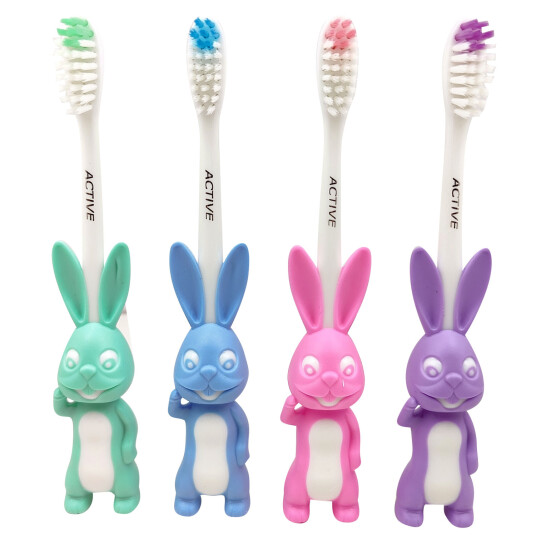 2 stk. Barnetannbørster Active Oral Care Rabbit 3-6 år 2 stk. Barnetannbørster Active Oral Care Rabbit 3-6 år