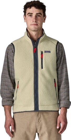 Patagonia M's Retro Pile Vest Pelican W/Smolder Blue Patagonia M's Retro Pile Vest Pelican W/Smolder Blue