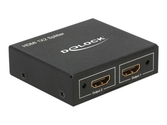 Delock 4K HDMI Splitter 1x In til 2x Ut for Video og Lyd - 3D Støtte Delock 4K HDMI Splitter 1x In til 2x Ut for Video og Lyd - 3D Støtte