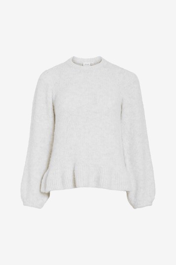 Vila Pullover viBows L/s O neck Knit Hvit