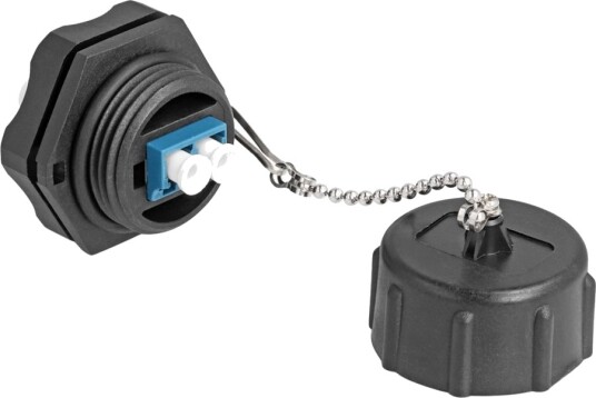 Delock - Nettverkkontakt - Lc-Enkeltmodus (Hunn) Til Lc-Enkeltmodus (Hunn) - Fiberoptisk - Dupleks - Protective Cap - Svart/Blå