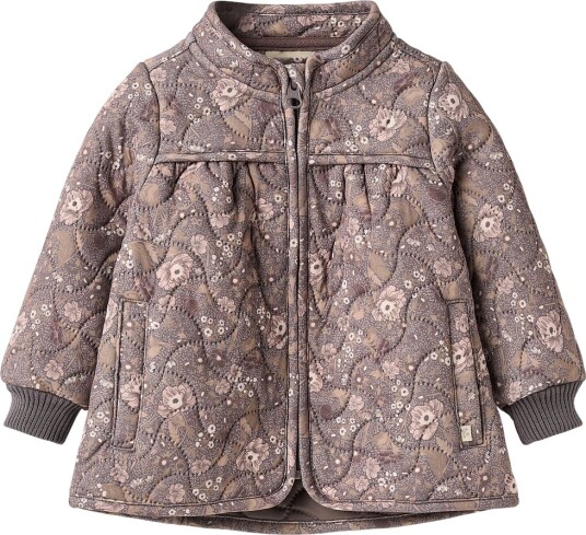 Wheat Termojakke Thilde Purple Stone Blomster Wheat 1 år (80) Termoklær Beige Lilla