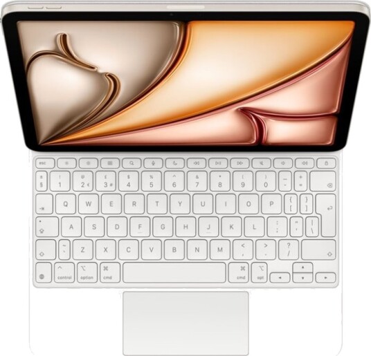 Apple Magic Keyboard - Tastatur Og Folioveske - Med Styrepute - Apple Smart Connector - Qwerty - Storbritannia - Hvit - For 10.9-Inch Ipad Air (4. Generasjon, 5. Generasjon)  11-Inch Ipad Air (M2, M3)
