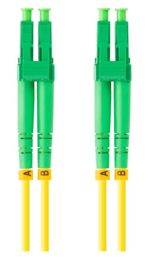 Lanberg - Koblingskabel - Lc/Apc-Enkeltmodus (Hann) Til Lc/Apc-Enkeltmodus (Hann) - 2 M - 3 Mm - Fiberoptisk - Dupleks - 9 / 125 Micron - G.657.A1 - Halogenfri - Gul - For P/N: Fp-Lcap-Se11-0020-Ye
