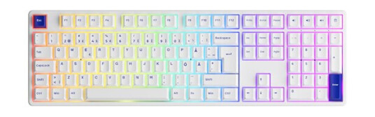 Akko 5108B Blue/White CS Jelly Blue - ND - Gamingtastatur - Nordisk - Hvit Akko 5108B Blue/White CS Jelly Blue - ND - Gamingtastatur - Nordisk - Hvit