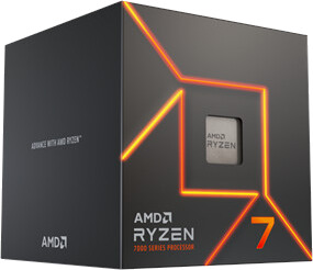 AMD Ryzen 7 7700 Wraith Prism Prosessor/CPU 8 kjerner 3.8 GHz AMD AM5 AMD Boxed PIB med kjøler