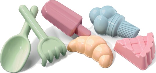 Androni Sweets Sandformer Med Spade Og Rive 6 Deler