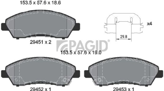 PAGID T2682N Bremseklosser PAGID T2682N Bremseklosser