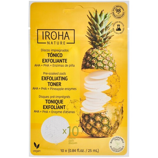 Iroha Nature Exfoliating Toner Pads AHA + PHA Pinapple Enzymes