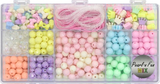 Pearl'n Fun Pastell Perlemiks Med Strikk