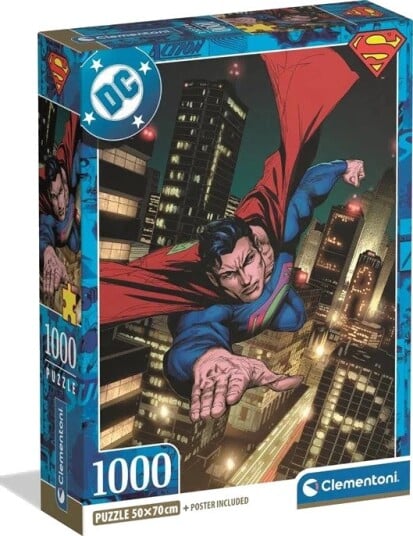 Clementoni Puzzle Superman 2025 2Compact 1000 pieces 2D Puslespill