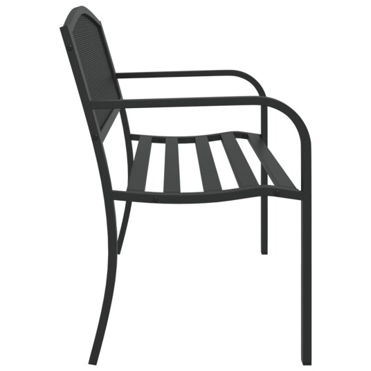 Hagebenk 119 cm svart stål 4002827 Hagebenk 119 cm svart stål 4002827