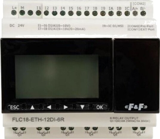 F&F Programmerbar Styring 12 Innganger 6 Utganger Flc18 Eth 12Di 6R F&F Programmerbar Styring 12 Innganger 6 Utganger Flc18 Eth 12Di 6R