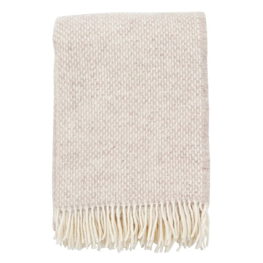 Klippan Yllefabrik Preppy pledd Beige melange