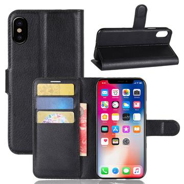 iPhone X/XS Lommebok-deksel med Stativ Svart