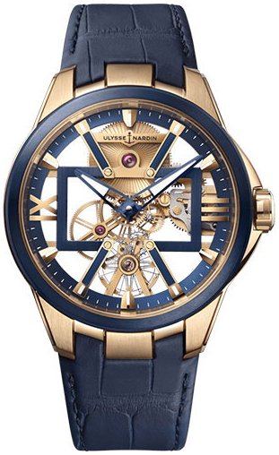 Ulysse Nardin Herreklokke 3716 260 03 Blast Skjelettkuttet/Lær Ø42