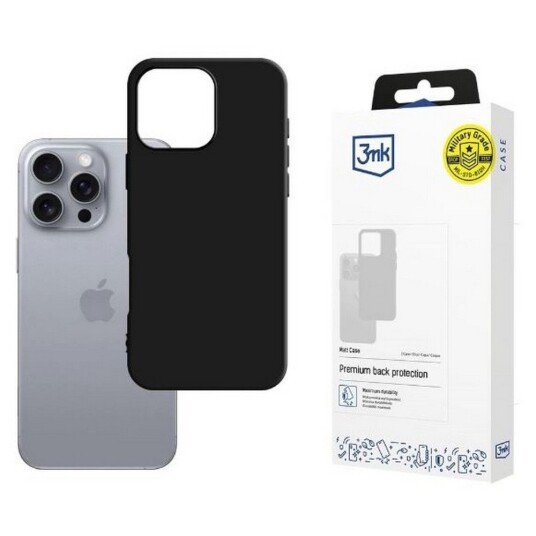 3MK Matt Deksel   iPhone 16 Pro 6.3 Svart