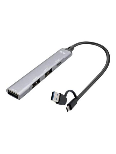 I Tec Hub USB C/USB A metal 4 Port USB 3.0 USB hub 4 porter Gr CAHUBMETALMINI4