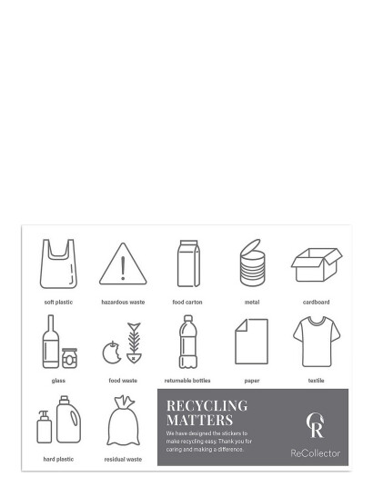 ReCollector Stickers For Waste Sorting - Nude - ONE SIZE ReCollector Stickers For Waste Sorting - Nude - ONE SIZE