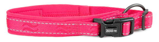 Selected By Zoo Rufus justerbart hundehalsbånd 20 mm 30-40 cm Rosa