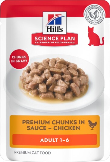 Hill'S Science Plan Adult Våtfôr Til Voksne Katter Kylling 12 X 85 G