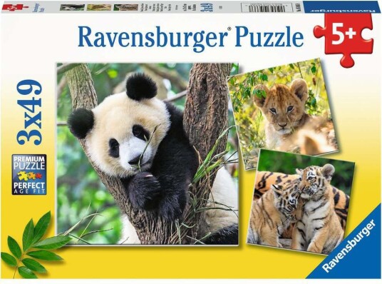 Ravensburger Panda, Lion And Tiger 3x49p