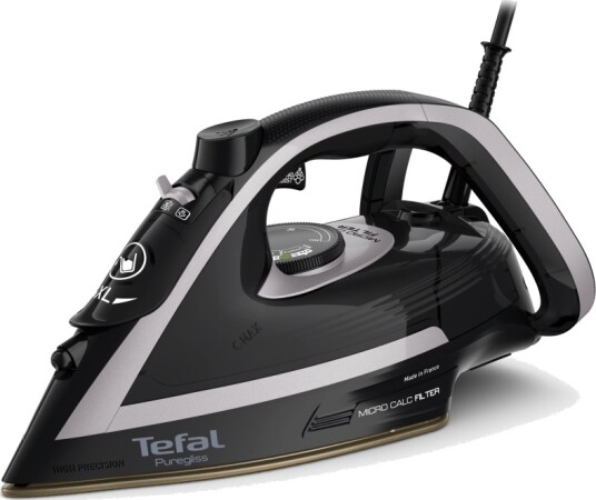 Tefal Puregliss Fv8062e0 Dampstrykejern Med Automatisk Slukking Såleplate: Durilium Airglide Autoclean 3000 W Black/Shady Tefal Puregliss Fv8062e0 Dampstrykejern Med Automatisk Slukking Såleplate: Durilium Airglide Autoclean 3000 W Black/Shady