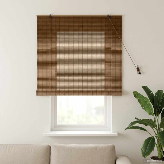 vidaXL Rullegardin Brun 160 x 160 cm Bambus